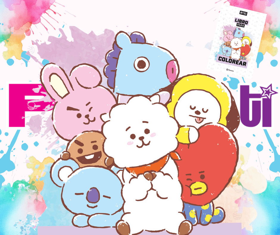 BT21 ¡LLENA SU MUNDO DE COLOR CON EL LIBRO PARA COLOREAR&nbsp;OFICIAL!